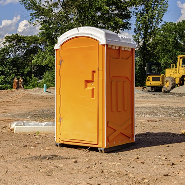 how often are the portable restrooms cleaned and serviced during a rental period in Oakboro North Carolina